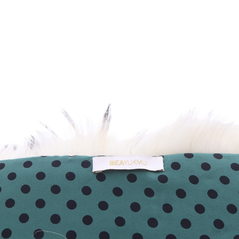 【中古】ベア ユク ムイ ラクーンファー ストール マフラー ティペット 42 アイボリー 茶色 /SR17 レディース ベア ユク ムイ Bea Yuk Mui ラクーンファー ストール マフラー ティ