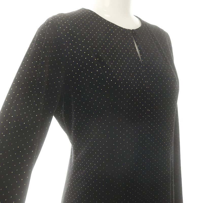 クラネ CLANE VELOUR GLITTER ONEPIECE ワンピース ベロア ドット 水玉