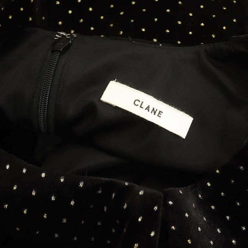 CLANE ワンピース ベロア ドット 水玉 クラネ CLANE VELOUR GLITTER ONEPIECE ワンピース ベロア ドット 水玉