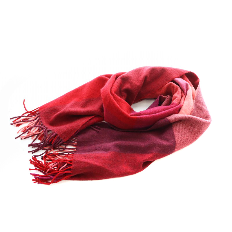 フルラ FURLA マフラー カシミヤ チェック 赤 レッド E5585-16 /AS