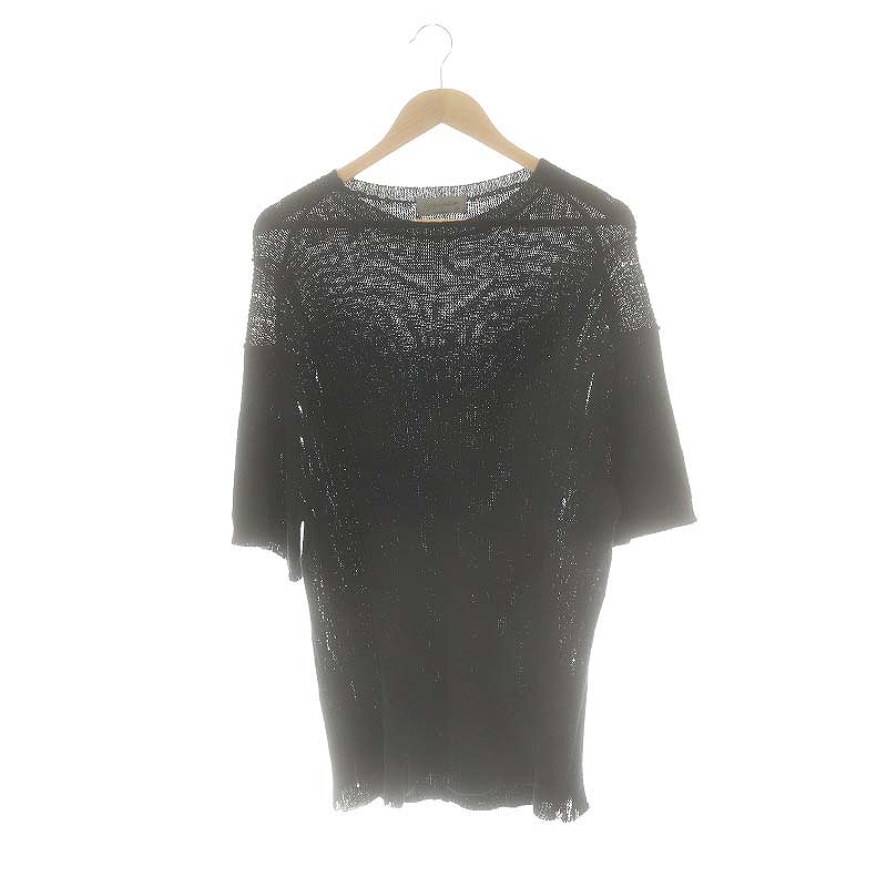 REGULATION yohji yamamoto 薄手ニットカットソー黒 REGULATION yohji yamamoto 薄手ニットカットソー黒 - メルカリ