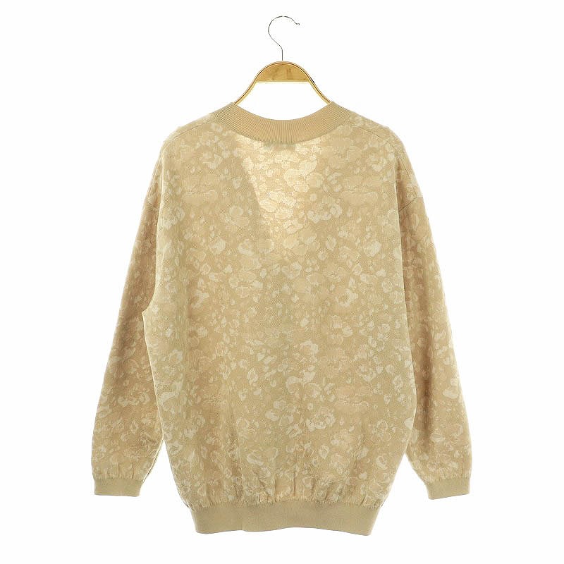 Drawer ドゥロワー　フラワージャガードカーディガン 中古・古着通販】DRAWER (ドゥロワー) フラワージャガードカーディガン