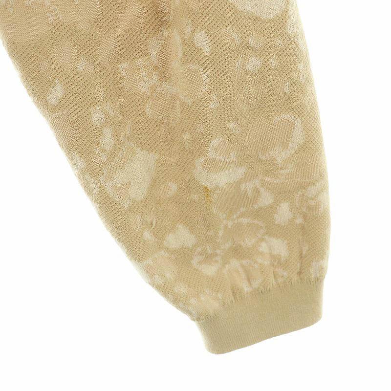 ドゥロワー Drawer フラワージャガードカーディガン Vネック 総柄