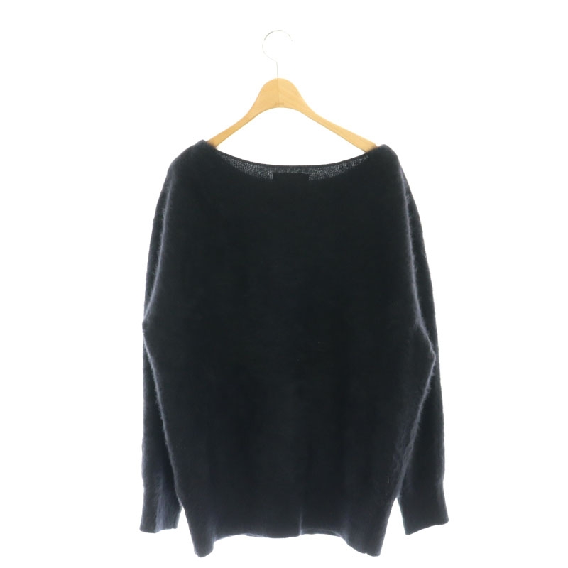 BABYLONE 23AW フォックスカシミヤニットプルオーバー 美品 黒 長袖 バビロン BABYLONE 23AW FOXカシミヤニットプルオーバー セーター F 黒