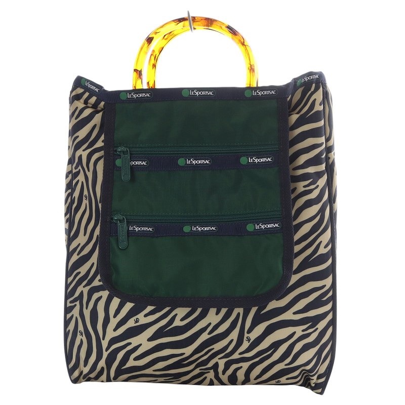 レスポートサック LesportSAC LG 2 ZIP POCKET TOTE クリームゼブラ 