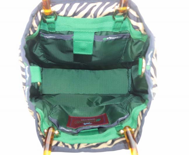 レスポートサック LesportSAC LG 2 ZIP POCKET TOTE クリームゼブラ 