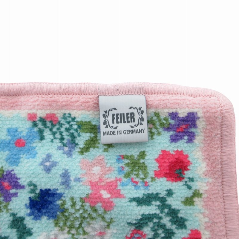 フェイラー ミュルミュール タオルハンカチ 花柄 ピンク マルチカラー