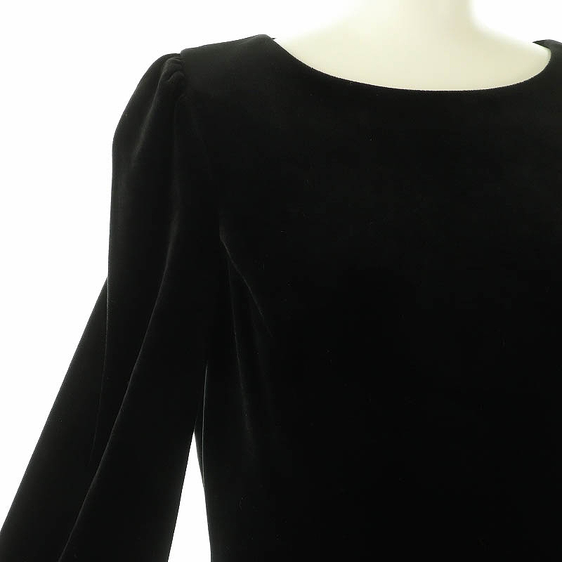 エムズグレイシー M'S GRACY ベロア 切替 ワンピース ひざ丈 40