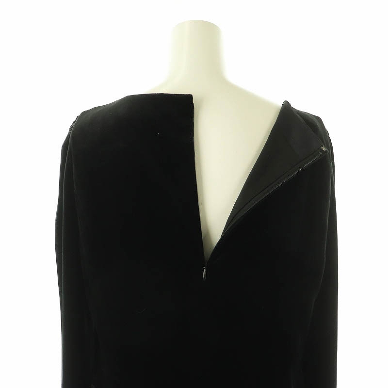 エムズグレイシー M'S GRACY ベロア 切替 ワンピース ひざ丈 40