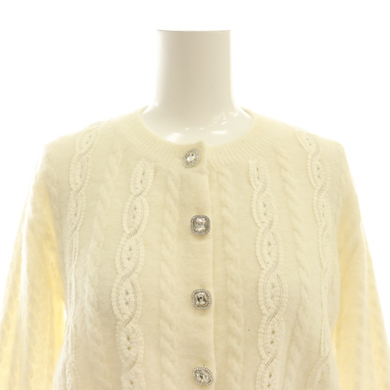 セルフォード CELFORD 25SS ケーブルレースデザインカーディガン
