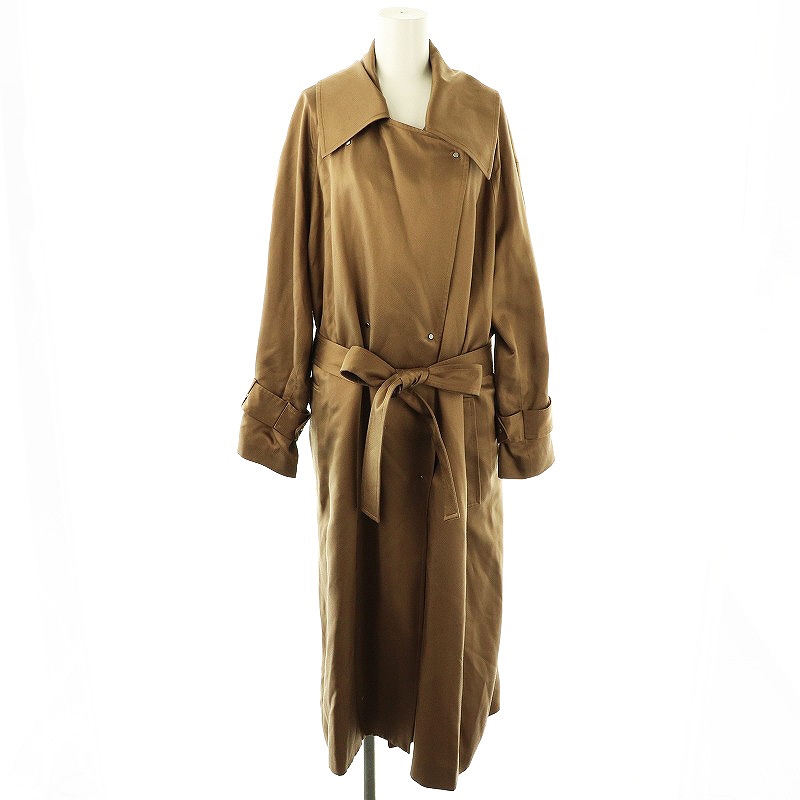 希少 90s バーバリーズ 金タグ 絹 シルクトレンチコート ベルト付 used