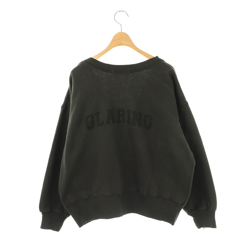 ハチイチブランカ ＋81BRANCA 24AW スウェットカーディガン Vネック ダメージ加工 F グレー /AT ■OS レディース ハチイチブランカ ＋81BRANCA 24AW スウェットカーディガン V