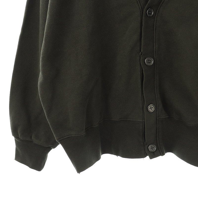 ハチイチブランカ ＋81BRANCA 24AW スウェットカーディガン Vネック ダメージ加工 F グレー /AT ■OS レディース ハチイチブランカ ＋81BRANCA 24AW スウェットカーディガン V