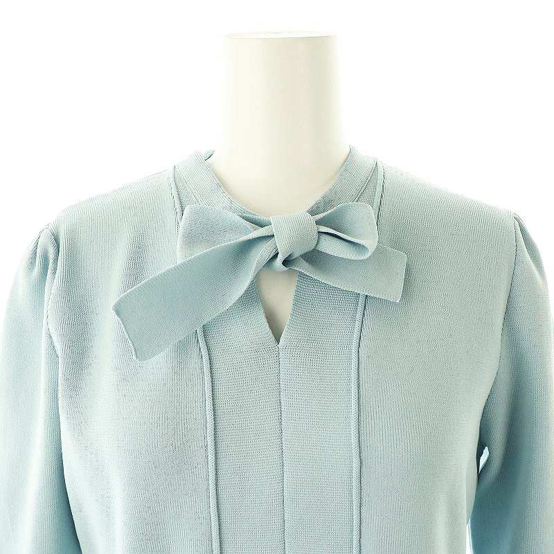 セルフォード CELFORD 23AW ボウタイニットワンピース ロング 長袖 38  