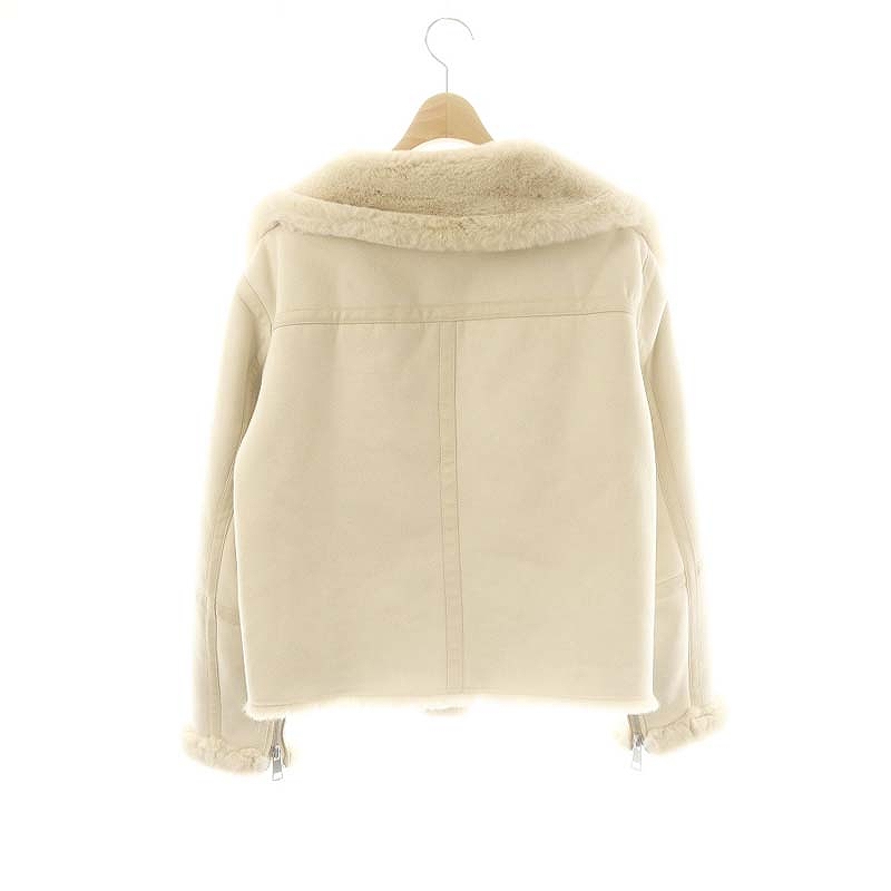 【新品未使用】ZARA ザラ ライダース ジャケット ムートン レザー ボア ZARA ザラ フェイクムートン ライダースジャケット 長袖 無地 裏ボア