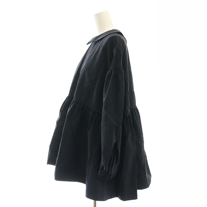 yori フラットカラーティアードブラウス　ネイビー　フリー ヨリ フラットカラーティアードブラウス yori フラットカラー