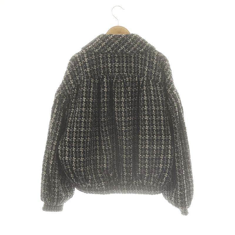 新品コエル COEL ツィードジャケット黒 ゴールドラメ38 COEL セーラーツィードジャケット | KOKO