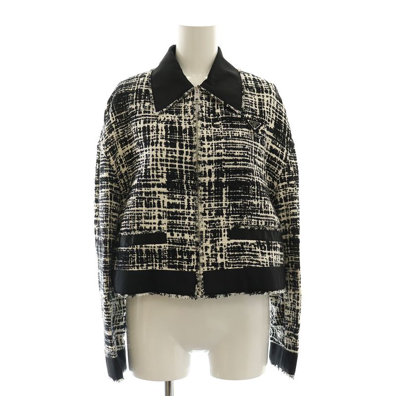 PRADA - 美品 PRADA プラダ ツイード スカート ウール ベージュ