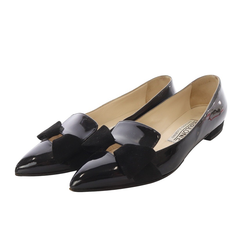 ネブローニ Nebuloni パンプス フラット ポインテッドトゥ リボン  