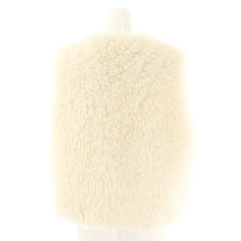 yori ショートカールファーチョッキ アイボリー