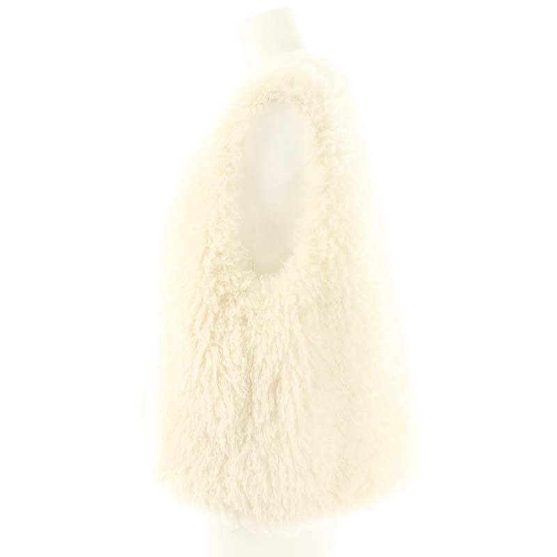 yori ショートカールファーチョッキ アイボリー