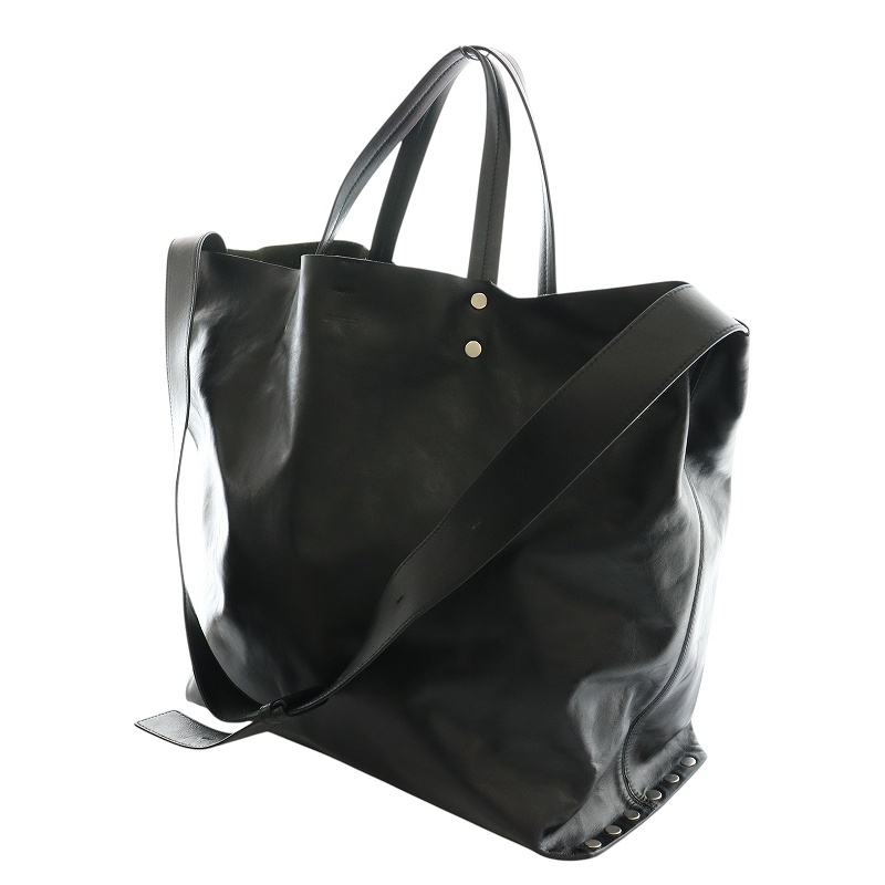 JIL SANDER ジルサンダー レザー 2Wayトートバッグ ネイビー JIL SANDER ジルサンダー レザー 2Wayトートバッグ ネイビー