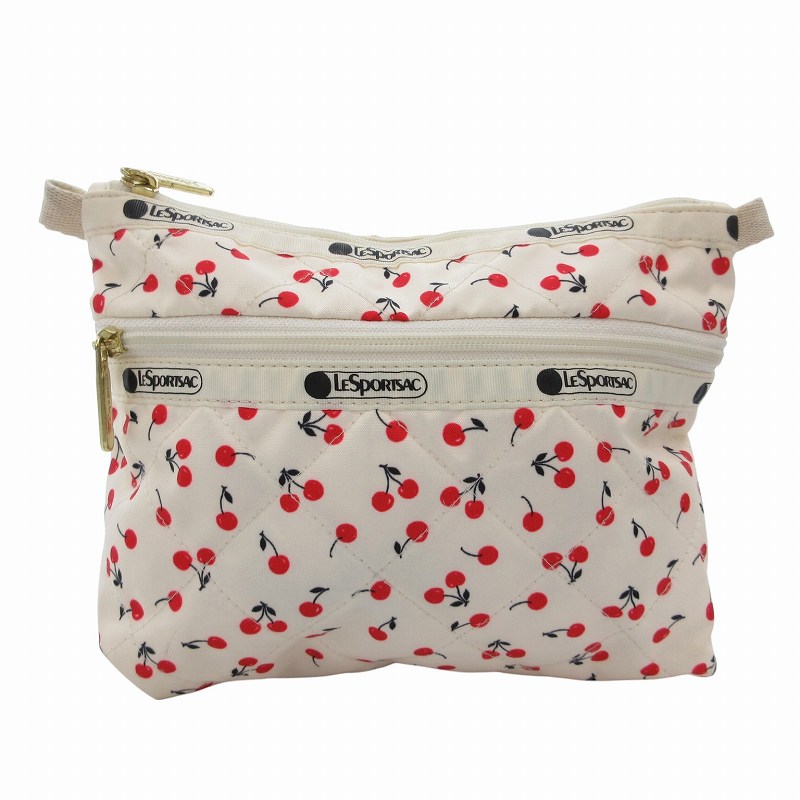 LeSportsac × 神崎恵 パーフェクトコスメポーチ・チェリーレッドキルト LeSportsac × 神崎恵 パーフェクトコスメポーチ・チェリーレッド