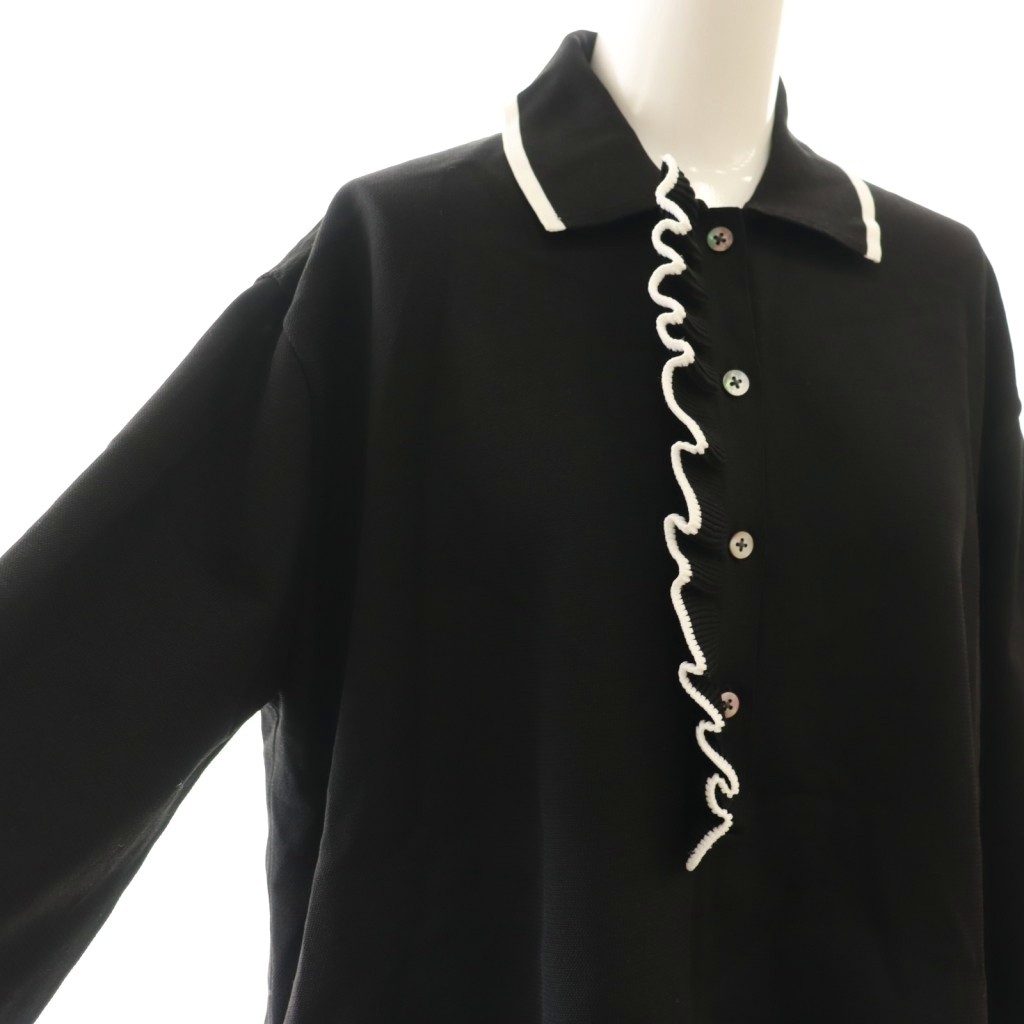 ユナイテッドアローズ UNITED ARROWS ミニマルフリル ポロニット 七分