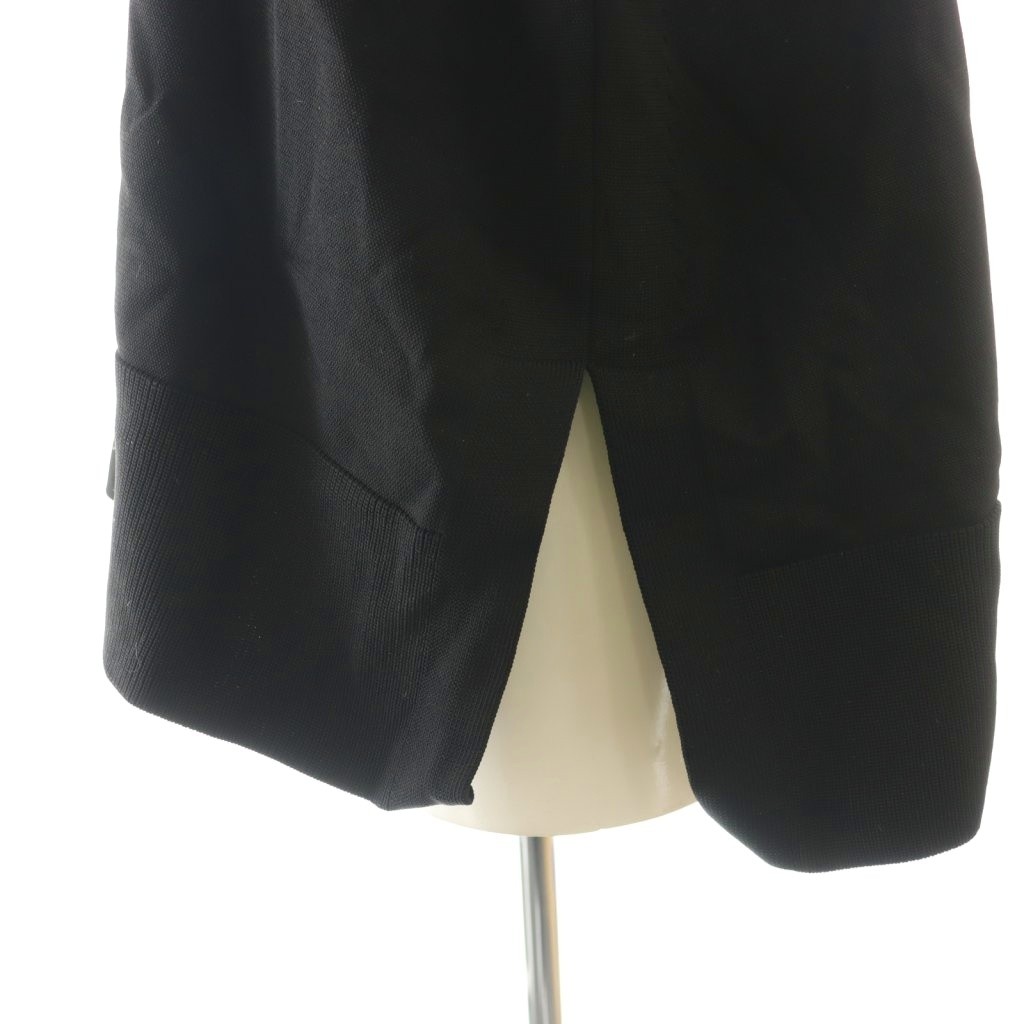 【中古】ユナイテッドアローズ UNITED ARROWS ミニマルフリル ポロニット 七分袖 F 黒 ブラック 1518-106-1887 ユナイテッドアローズ UNITED ARROWS ミニマルフリル ポロニット 七分