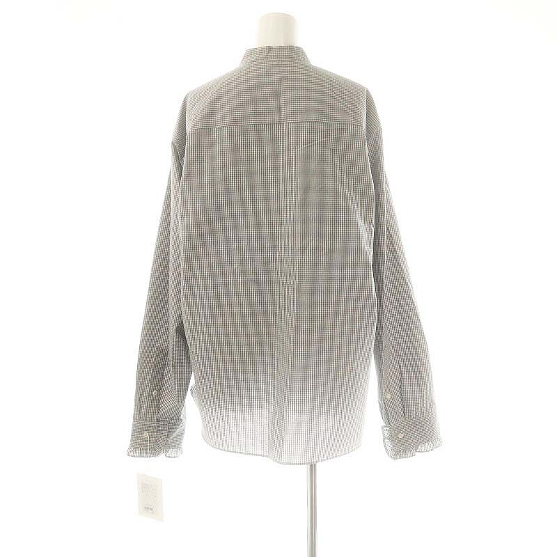 未使用品 ブリル BRILL 25SS ミニフリルチェックバンドカラーシャツ 