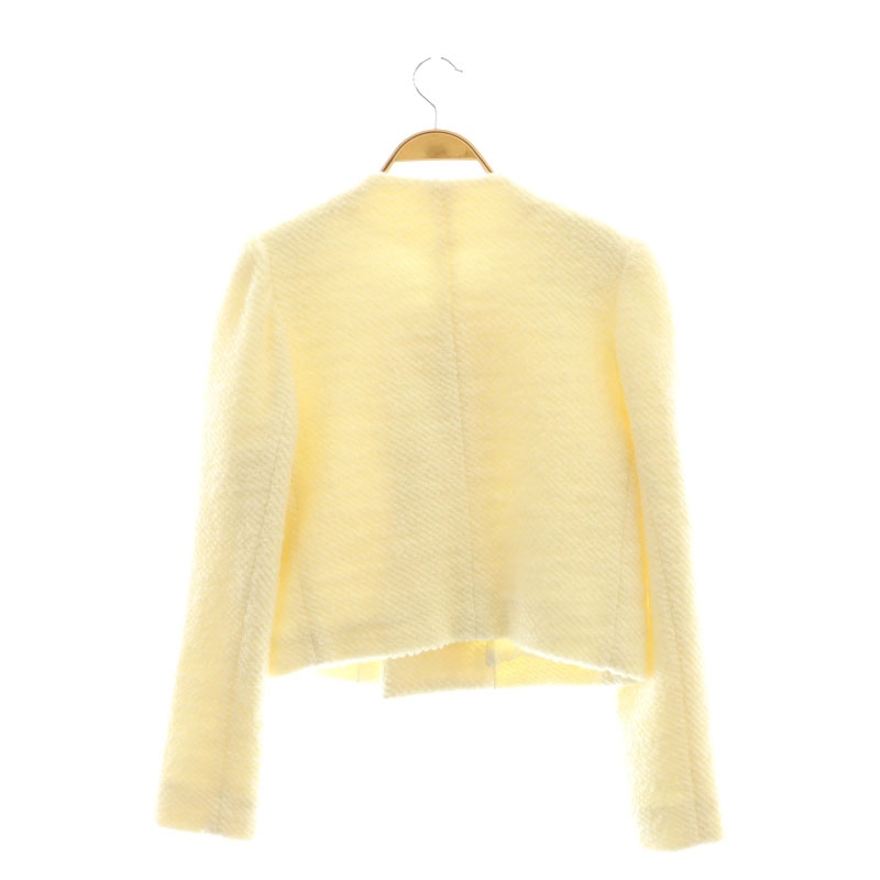 シーニュ Cygne モコモコ ジャケット ノーカラー 1 オフホワイト /DF