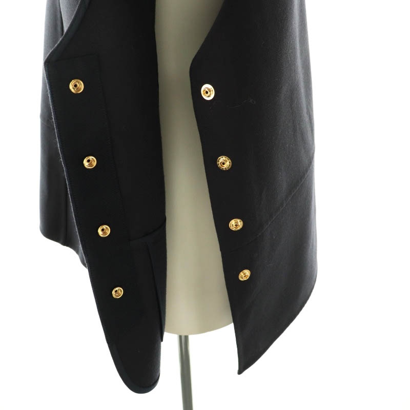 ドゥロワー Drawer ウールケヌキジレ ベスト プルオーバー 38 紺 /MI