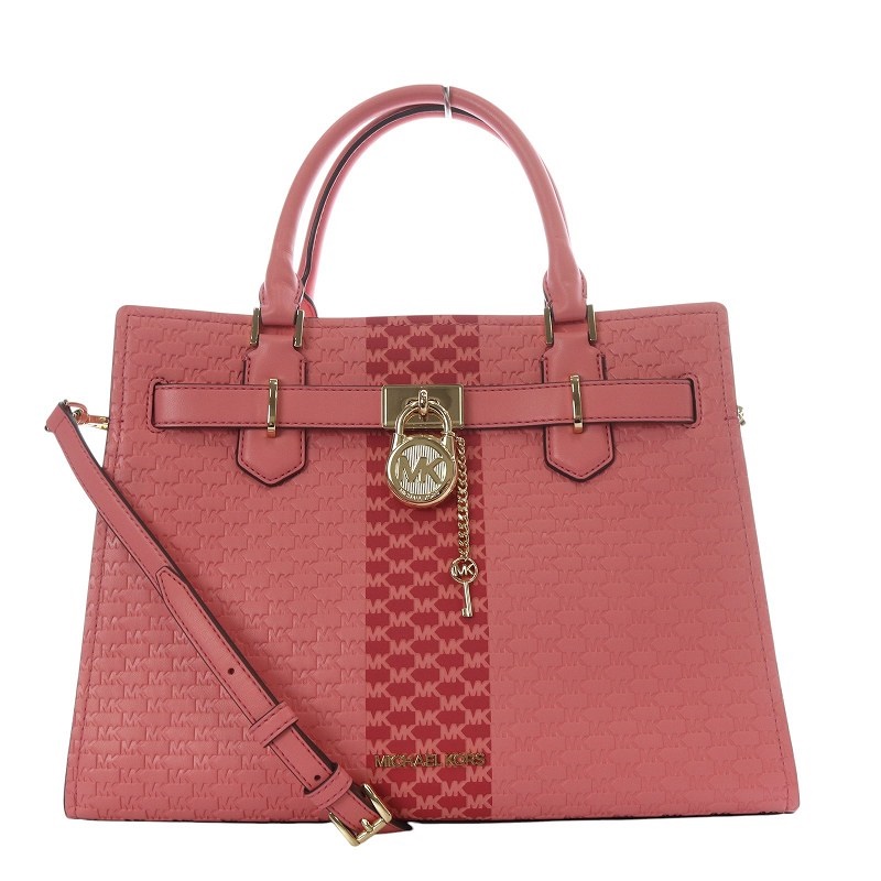 マイケルコース MICHAEL KORS Hamilton サッチェル Medium 型押し 2WAY 