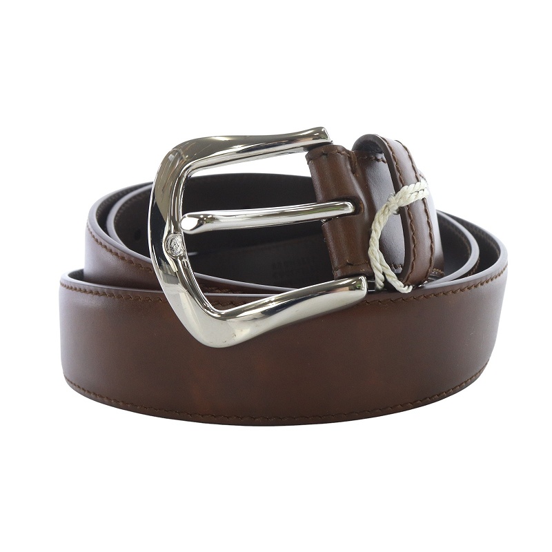 未使用品 ブルネロクチネリ BRUNELLO CUCINELLI ベルト レザー 茶色  