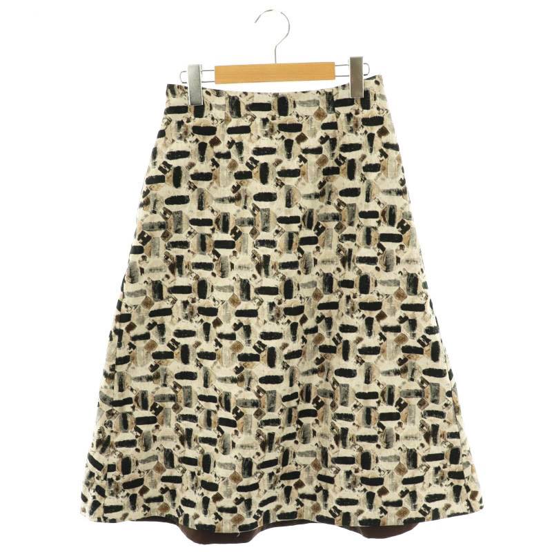 ANAYI オードトワレ ジャガード 後ろ切り替え フレアスカート アナイ 36 オードトワレジャガード後ろ切り替えスカート ANAYI ドット