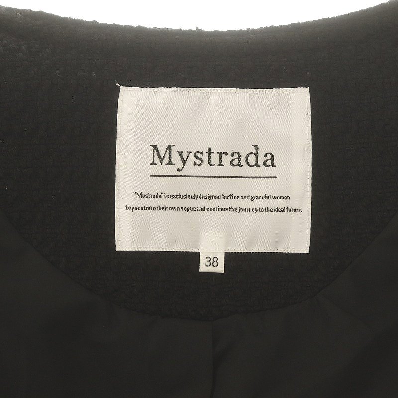 新品　マイストラーダ　ツイードジャケット　38サイズ　ブラック 新品 マイストラーダ ツイードジャケット 38サイズ ブラック 2025年