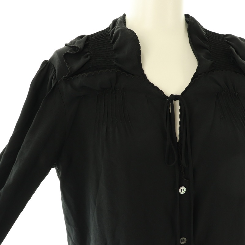 N°21 ヌメロヴェントゥーノ ボウタイ シルク ブラウス シアー 花柄 36