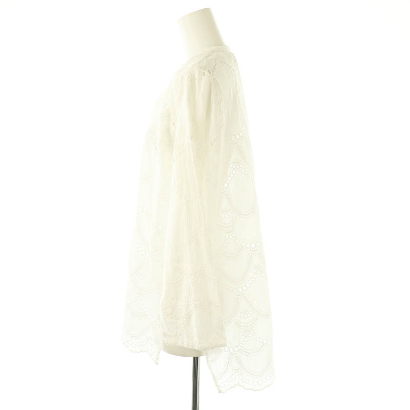 ヌキテパ NE QUITTEZ PAS! 23SS Cotton Voile Dot Hemla Blouse  