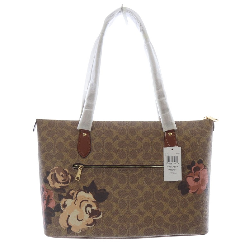 【新品・正規品保証】コーチ　トートバッグ　シグニチャー　ローズプリント　 新作コーチ レディース トートーバッグシグネチャー ローズ プリント
