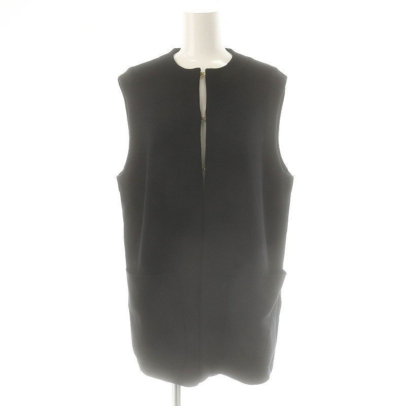 CYCLAS シルクコットン ジレ ベスト ブラック シクラス CYCLAS シルクコットン ジレ ベスト ブラック シクラス CYCLAS