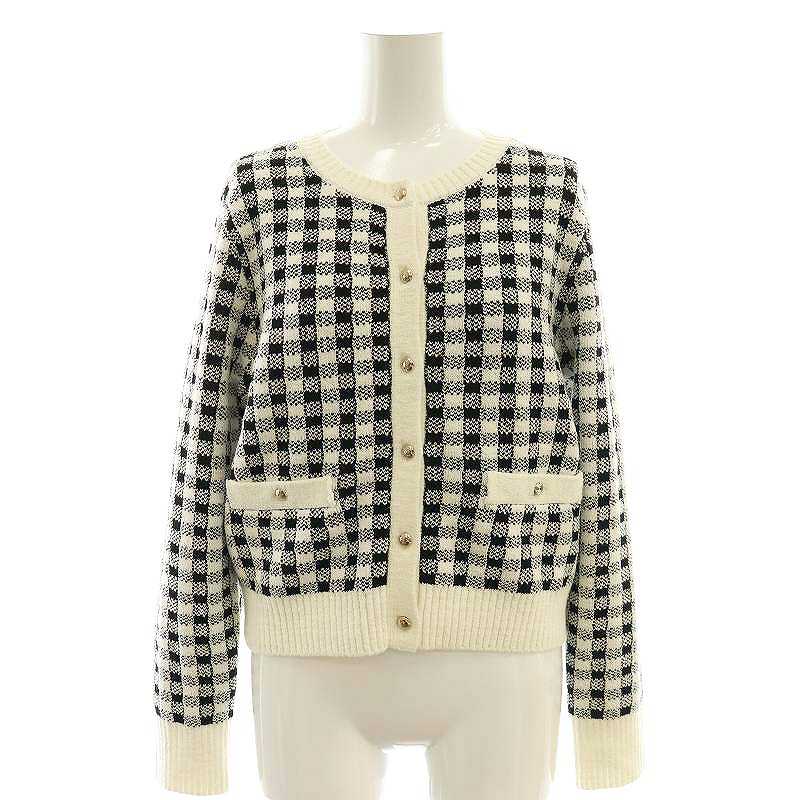 アナイ 24SS ギンガムブークレ カーディガン ＆ キャミソール 36