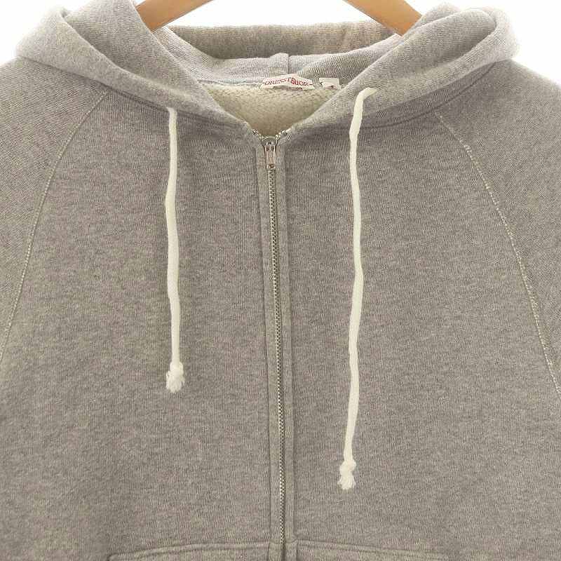 DRESSTERIOR　 吊裏毛ジップアップスウェットパーカー　グレー ドレステリア DRESSTERIOR 吊裏毛 ZIP PARKA スウェット