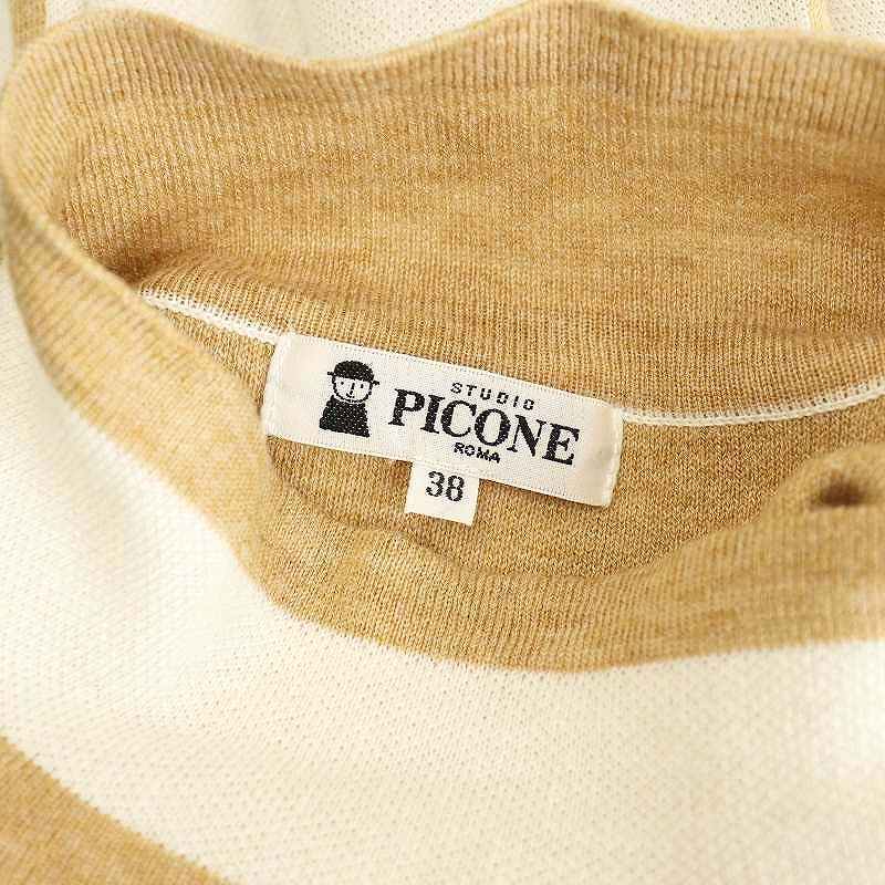 スタジオピッコーネ STUDIO PICONE ラインストーンロゴハイネック