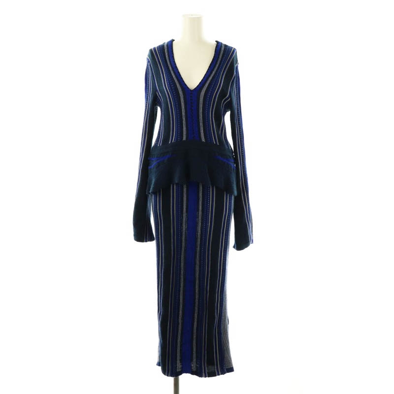 マメクロゴウチ Mame Kurogouchi Stripe HAMAGURI Knit Peplum マメクロゴウチ Mame Kurogouchi Stripe HAMAGURI Knit Peplum