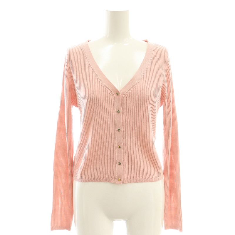 【新品タグ付】Mystrada マイストラーダ＊Vネック リブニットカーディガン カーキ 38 M 人気カラー マイストラーダ Vネック 新品タグ付Mystrada Vネックニット Mystradaマイストラーダ リブカーディガン