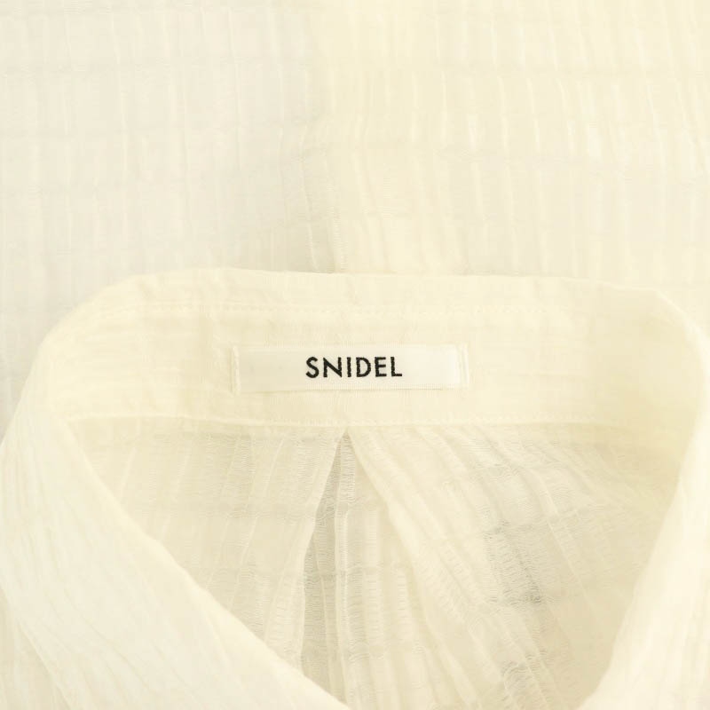 スナイデル SNIDEL 25SS シンプルシアーシャツ ブラウス F オフ