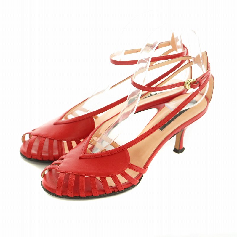 ロシャス ROCHAS ストラップサンダル 37 23.5cm 赤 /MI □OS