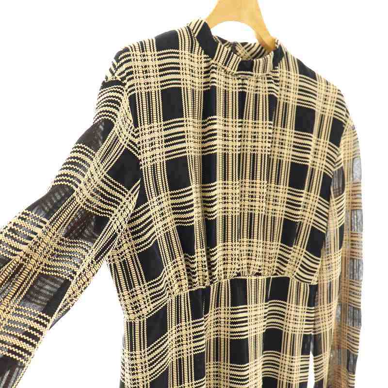 CLANE シースルーチェックワンピース CLANE - clane☆SEE-THROUGH CHECK ARM OPの通販 by