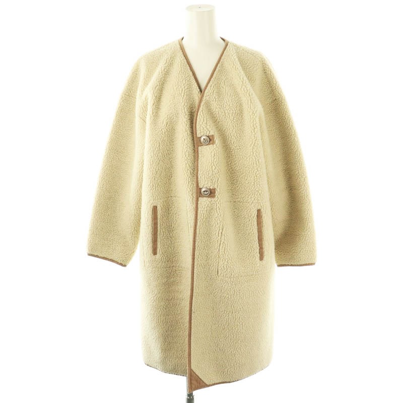 TODAYFULボアノーカラーロングコート 36 TODAYFUL（ロングコート）の 