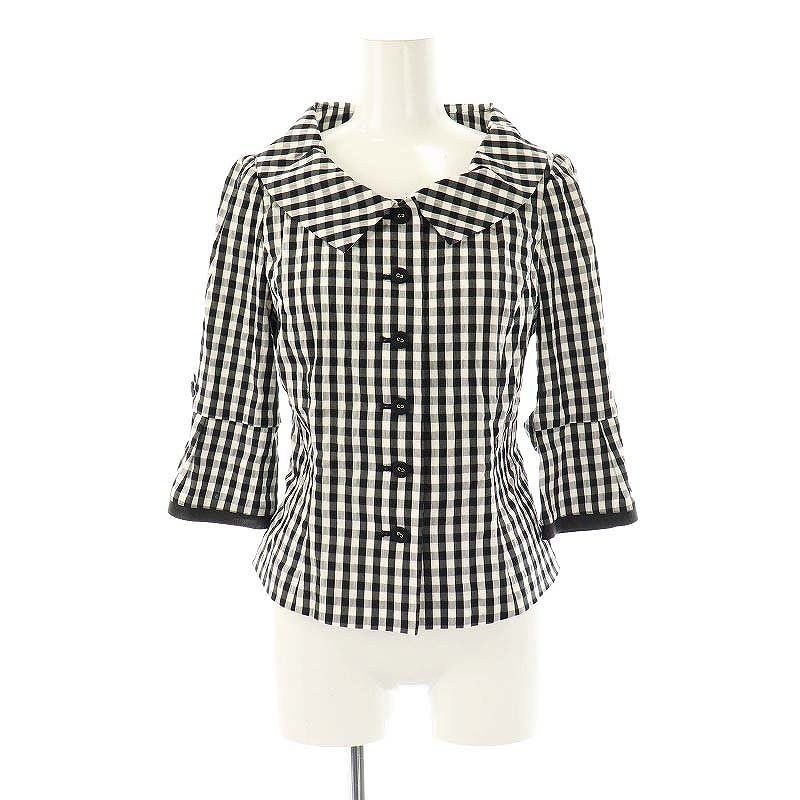 未使用　タグ付きエムズグレイシー　ギンガムチェック スカート 38 未使用 タグ付きエムズグレイシー ギンガムチェック スカート 38